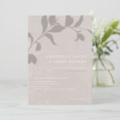 ボタニカルシャドウ結婚式招待状 – グレー セーブザデート (スタンド正面)