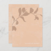 ボタニカルシャドーウィメンズステーショナリー – オレンジ ノートカード (正面/裏面)