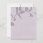 ボタニカルシャドーウィメンズステーショナリー – 紫 ノートカード (正面)