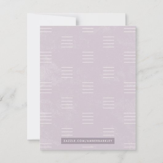 ボタニカルシャドーウィメンズステーショナリー – 紫 ノートカード (裏面)