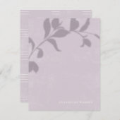 ボタニカルシャドーウィメンズステーショナリー – 紫 ノートカード (正面/裏面)