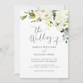 ボタニカルシャンパンウォーターカラー結婚式招待状 招待状 (正面)