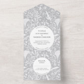 ボタニカルシルバーグレイ結婚パターン オールインワン招待状 (内側)