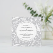 ボタニカルシルバーグレイ結婚パターン 招待状 (スタンド正面)
