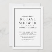 ボタニカルシンプルブライダルシャワーイエローワイルドフラワー 招待状 (正面)