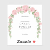 ボタニカルシンプルミニマルキッチンパントリー瓶ラベル シール (シート)