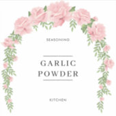 ボタニカルシンプルミニマルキッチンパントリー瓶ラベル シール (正面)