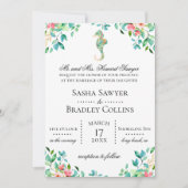 ボタニカルシーホース結婚式招待状 招待状 (正面)