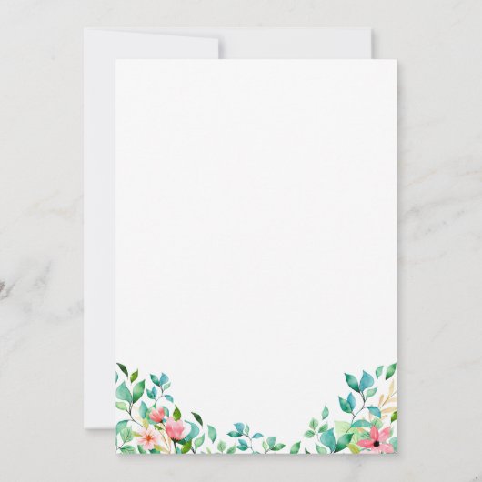 ボタニカルシーホース結婚式招待状 招待状 (裏面)