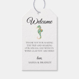 ボタニカルシー結婚ホースウェルカムバッグ ギフトタグ