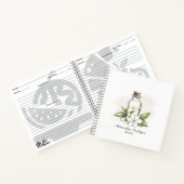 ボタニカルジャスミンエッセンシャル油フローラ水彩 ノートブック (内部)