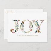 ボタニカルジョイクリスマスグリーティング シーズンポストカード (正面/裏面)