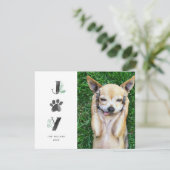 ボタニカルジョイポープリント |ペットの写真 シーズンカード (スタンド正面)