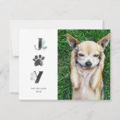 ボタニカルジョイポープリント |ペットの写真 シーズンカード (正面)