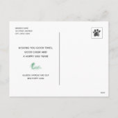 ボタニカルジョイポープリント |ペットの写真 シーズンポストカード (裏面)