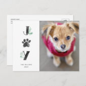 ボタニカルジョイポープリント |ペットの写真 シーズンポストカード (正面/裏面)