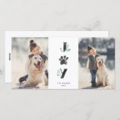 ボタニカルジョイポープリント | Pet Holiday 2フォトカード シーズンカード (正面/裏面)