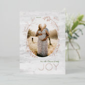 ボタニカルスケッチ楕円フレームグリーン実在 箔シーズンカード (立ち正面)