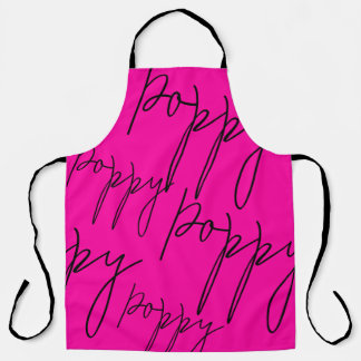 ボタニカルスケッチ：ポピー花装飾用クッション エプロン