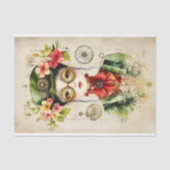 ボタニカルスチームパンクアジア女性BJ1デコページ 薄葉紙 (正面)