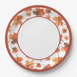 ボタニカルストライプココア&メ離れエデル ペーパープレート