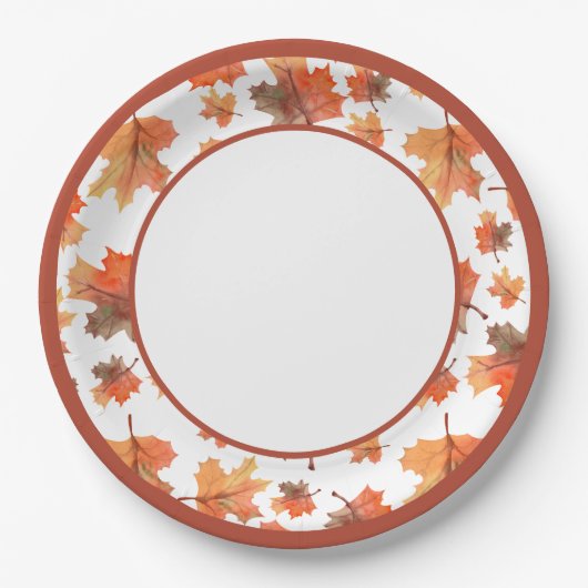 ボタニカルストライプココア&メ離れエデル ペーパープレート (正面)