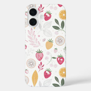 「ボタニカルストロベリーレモンiPhone iPadケース」 iPhone 16ケース
