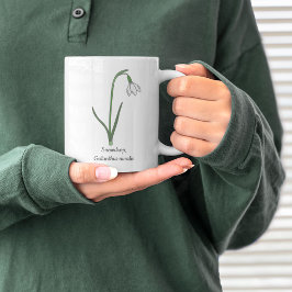 ボタニカルスノードロップパステルフラワー コーヒーマグカップ