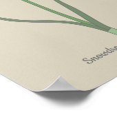 ボタニカルスノードロップパステルフラワー ポスター (角)