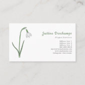ボタニカルスノードロップパステルフラワー 名刺 (正面)