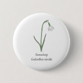 ボタニカルスノードロップパステルフラワー 缶バッジ (正面)