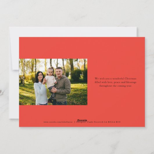 ボタニカルスプリグクリスマスクロス宗教写真 シーズンカード (裏面)