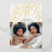 ボタニカルスプリグス写真金ゴールド 箔シーズンカード (正面)