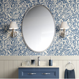 ボタニカルセレニティ – 青と白 – 沿岸 壁紙