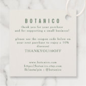 ボタニカルセージモダンクリームフローラありがとう フェイバータグ (裏面)