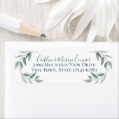 ボタニカルセージ水の色のウィスピー葉の ラベル (インサイチュ)