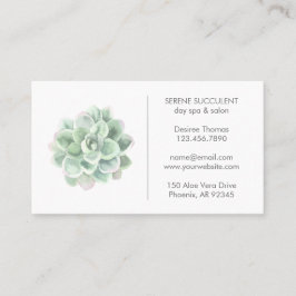ボタニカルセージ緑の水の色の多肉栽培の日スパ 名刺