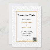 ボタニカルセーブ日付Aztek金ゴールドカラーアクセント 招待状 (正面)