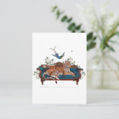 ボタニカルタイガーオンラウンジチェア ポストカード (スタンド正面)