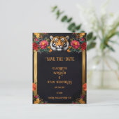 ボタニカルタイガー結婚式招待状 ポストカード (スタンド正面)