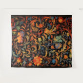 ボタニカルタペストリー – 夜の明るい色 タペストリー (正面(横))