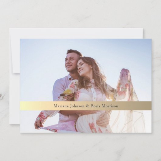 ボタニカルダスティブルーウェディングデートを保存 セーブザデート (裏面)