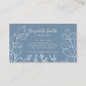 ボタニカルダスティブルーミニマリスト 名刺 (裏面)