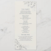 ボタニカルダスティブルー結婚式 プログラム (裏面)