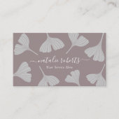 ボタニカルダスティラベンダーエレガントタイポグラフィ 名刺 (正面)