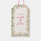 ボタニカルダフォジルデイジー牡丹結婚の花 ギフトタグ (裏面)