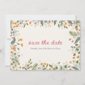 ボタニカルダフォジルデイジー牡丹結婚の花 セーブザデート (裏面)