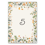 ボタニカルダフォジルデイジー牡丹結婚の花 テーブルナンバー (裏面)