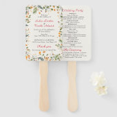 ボタニカルダフォジルデイジー牡丹結婚の花 ハンドファン (正面&裏面)