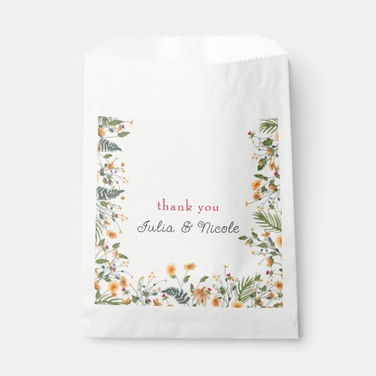 ボタニカルダフォジルデイジー牡丹結婚の花 フェイバーバッグ (正面)